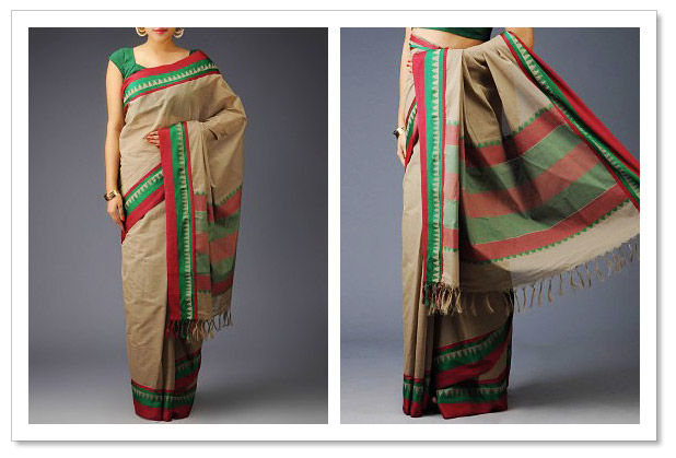 The finest cotton makes the softest Kanjeevaram cottons. Image courtesy and copyright www.jaypore.com